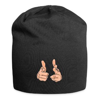 Hands Pointing fingers at you Finger pointing - Jersey Beanie - black - Front