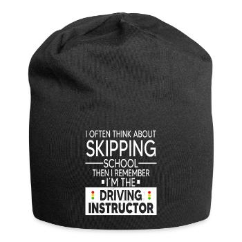 Driving School Car Driving Driver Driving Instructor - Jersey Beanie - black - Front