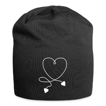 Cœur de cœur - Bonnet en jersey - noir - Devant