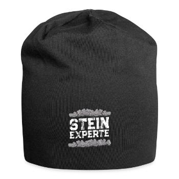 Stein Experte - Jersey-Beanie - Schwarz - Vorne