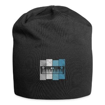 Vintage Keyboard - Keyboarder Music Gift - Jersey Beanie - black - Front