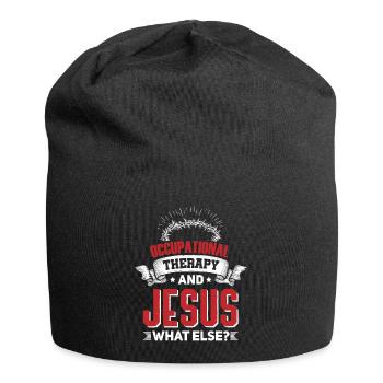 Funny occupational therapist gift idea for ergotherape - Jersey Beanie - black - Front
