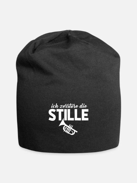 Ich zerstöre die Stille mit Musik - Jersey-Beanie - Schwarz