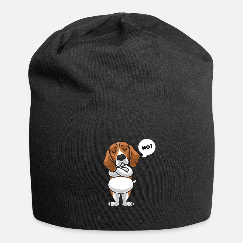 Stupide Beagle chien drôle - Bonnet en jersey - noir