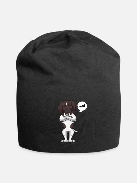 Sturer Kleiner Münsterländer Hund - Jersey-Beanie - Schwarz