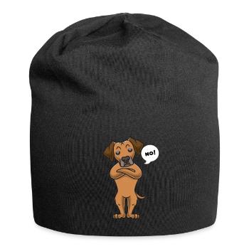 Sturer Rhodesian Ridgeback Hund lustig - Jersey-Beanie - Schwarz - Vorne