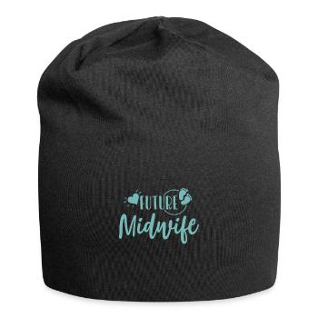 Hebamme Ausbildung - Jersey-Beanie - Schwarz - Vorne