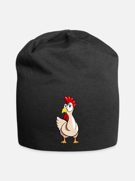 Funny Chicken Gift Chicken Chicken Keeping - Jersey Beanie - black