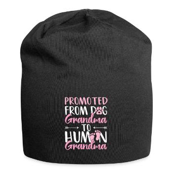 Promoted Dog Grandma Human Grandma Future Grandma - Jersey Beanie - black - Front