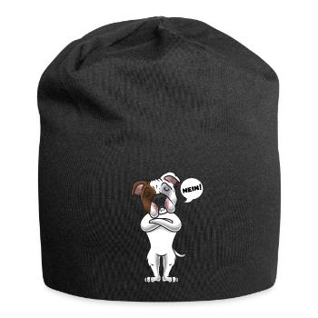 Sture American Bulldog Bulldogge Hund lustig - Jersey-Beanie - Schwarz - Vorne