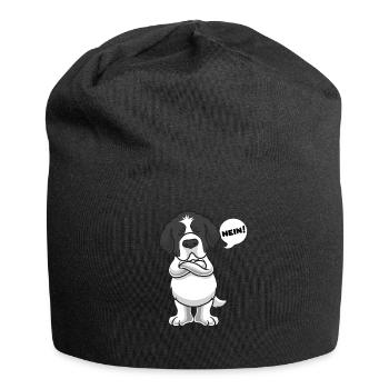 Sturer Schwarz Weißer Neufundländer - Jersey-Beanie - Schwarz - Vorne