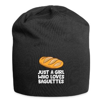 Just a Girl Who Loves Baguettes - Jersey Beanie - black - Front