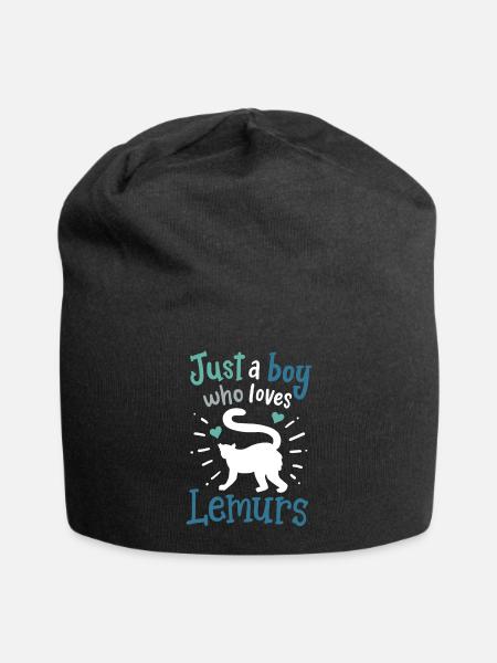 Lemur Lemur Liebhaber - Jersey-Beanie - Schwarz