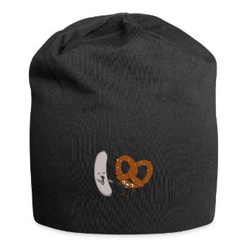 Brezel und Weißwurst Social Media Duett Fan - Jersey-Beanie - Schwarz - Vorne