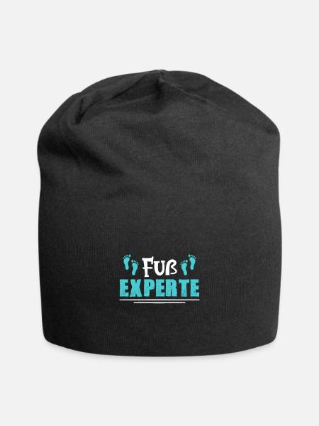 Fuß Experte - Jersey-Beanie - Schwarz