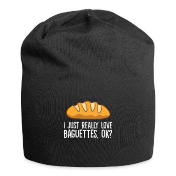 I Just Really Like Baguettes - Jersey Beanie - black - Front