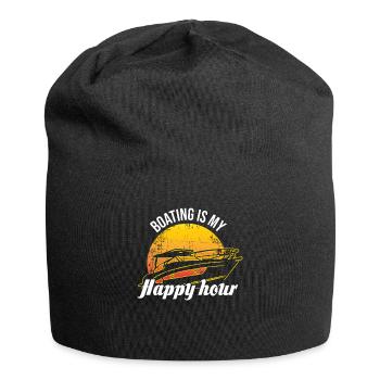 Bootfahren Design für einen Bootsbesitzer - Jersey-Beanie - Schwarz - Vorne