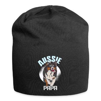 Aussie Dad Australian Shepherd Gift - Jersey Beanie - black - Front