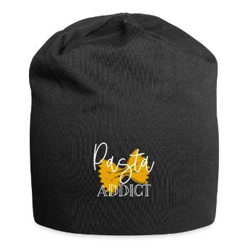 Pasta Nudeln - Jersey-Beanie - Schwarz - Vorne