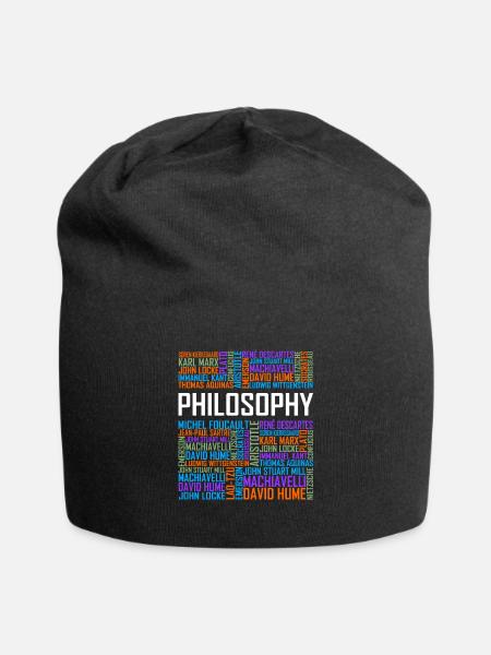 Philosophy - Words - Jersey Beanie - black