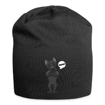 Sturer Cane Corso Italiano Hund lustig Hundefan - Jersey-Beanie - Schwarz - Vorne
