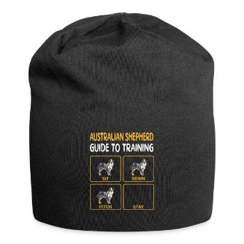 Australian Shepherd Guide To Training Dog Obedienc - Jersey-Beanie - Schwarz - Vorne
