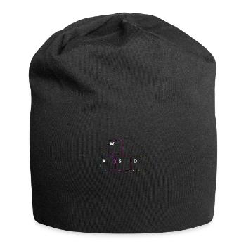WASD Gaming Gamer PC Tastatur Zocker WASD - Jersey-Beanie - Schwarz - Vorne