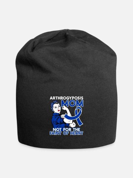 Disability Movement and Awareness Support For Mom - Jersey Beanie - black