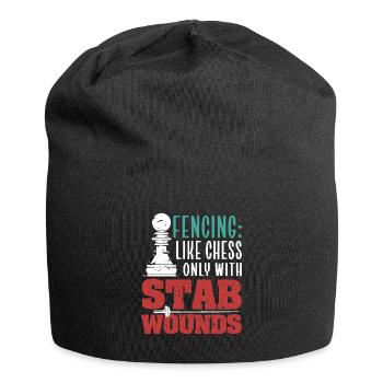 Fencing Like Chess Only With Stab Wounds - Bonnet en jersey - noir - Devant