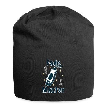 Barber Hairdresser Hair Cutting Beard Trimming - Jersey Beanie - black - Front