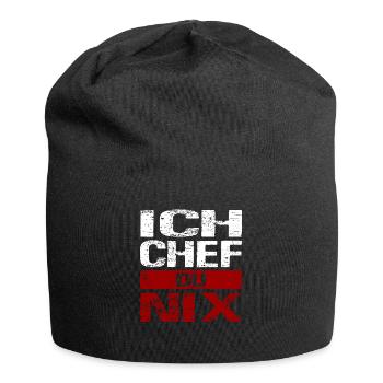 Ich Chef du nix - Selbstständige Arbeiter Chef - Jersey-Beanie - Schwarz - Vorne