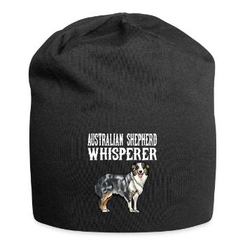 Amant australien drôle de crabot de whisperer de berger - Bonnet en jersey - noir - Devant