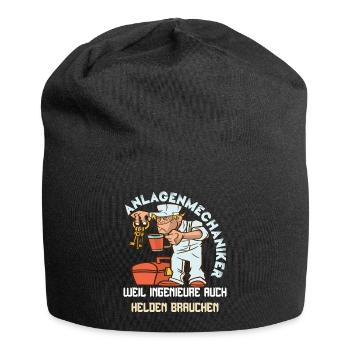Anlagenmechaniker Installateur Heizung SHK helden - Jersey-Beanie - Schwarz - Vorne