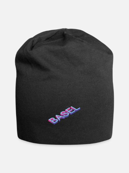 Basel - Jersey-Beanie - Schwarz