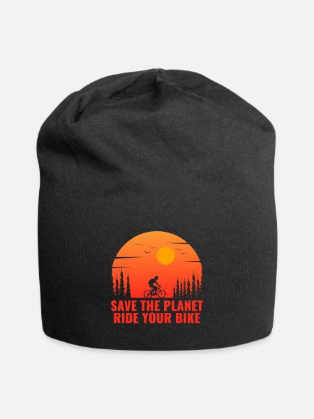 Save the Planet, Ride your Bike - Bonnet en jersey - noir
