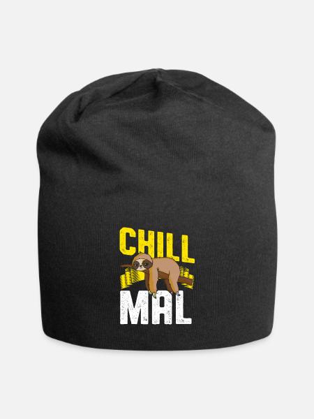 Chill mal Faultier - Jersey-Beanie - Schwarz