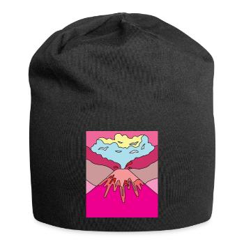 Volcanic eruption supervolcano eruption lava - Jersey Beanie - black - Front