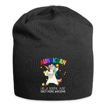 Aunticorn Aunt Dabbendes Unicorn Dabbing Unicorn - Jersey Beanie - black - Front