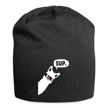 Sup No Drama Llama Lama - Alpaca - Jersey Beanie - black - Front