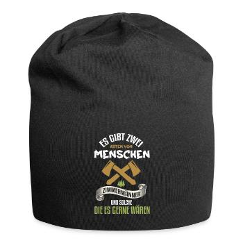 Zimmerer Zimmermann Zimmerei Schreiner Handwerker - Jersey-Beanie - Schwarz - Vorne