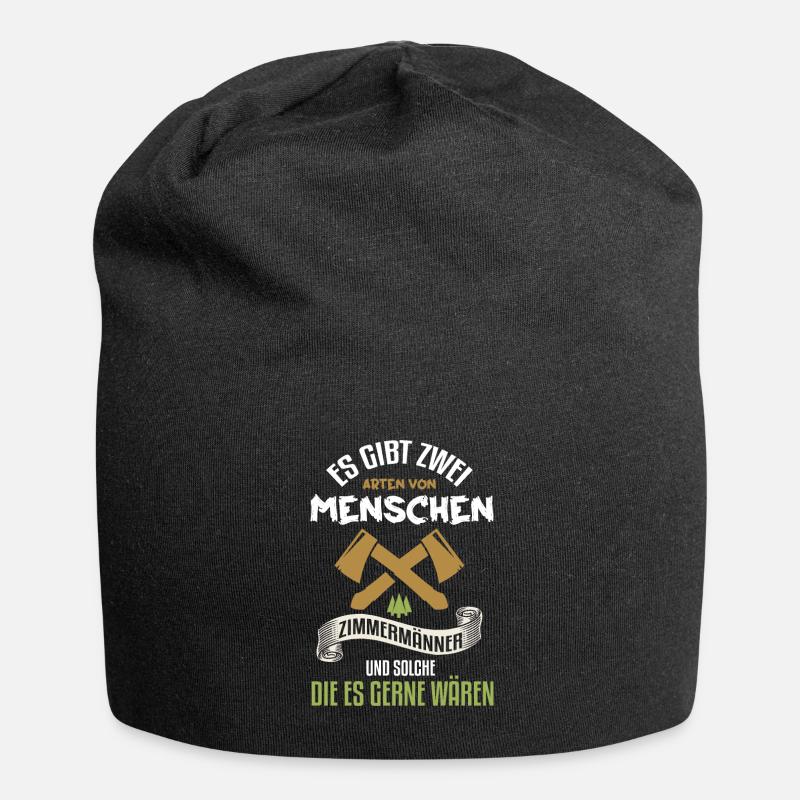 Zimmerer Zimmermann Zimmerei Schreiner Handwerker - Jersey-Beanie - Schwarz