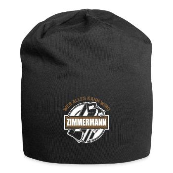 Zimmerer Zimmermann Zimmerei Schreiner Handwerker - Jersey-Beanie - Schwarz - Vorne