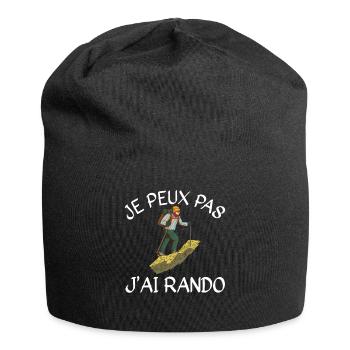 Je Peux Pas J'ai Rando - Bonnet en jersey - noir - Devant