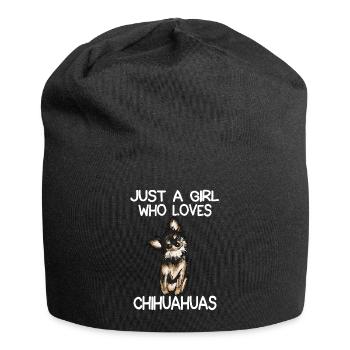 Just A Girl Who Loves Chihuahuas - Jersey Beanie - black - Front