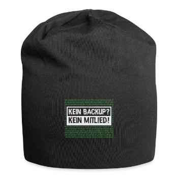 Kein Back up Kein Mitleid Informatiker Geschenk - Jersey-Beanie - Schwarz - Vorne