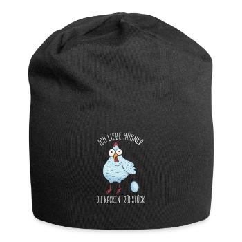 Ich liebe Hühner - Die kacken Frühstück - Jersey-Beanie - Schwarz - Vorne
