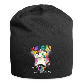 Aunticorn Aunt Dabbendes Unicorn Dabbing Unicorn - Jersey Beanie - black - Front