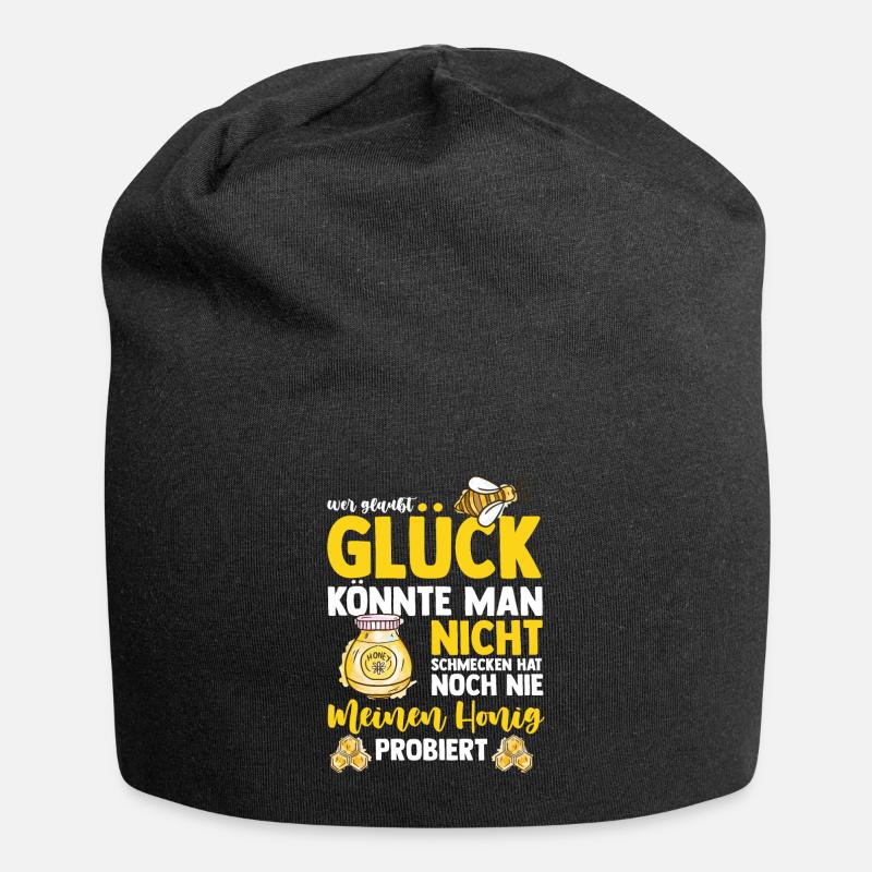 Honig Imker Biene - Jersey-Beanie - Schwarz