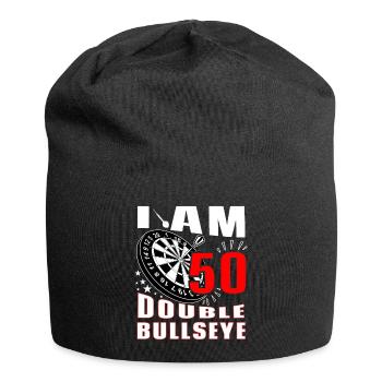 50e anniversaire Fléchettes - Bonnet en jersey - noir - Devant