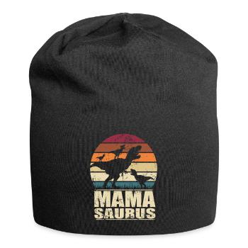 Mamasaurus Rex Dinosaurier Mutter Dino Drillinge - Jersey-Beanie - Schwarz - Vorne
